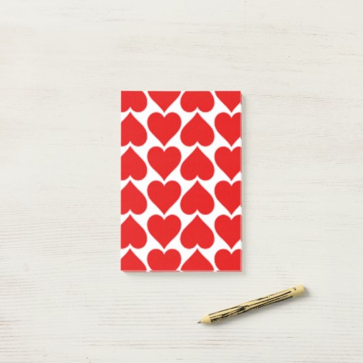 RODE HEART PATTERN POST-IT® NOTES (Op bureau)