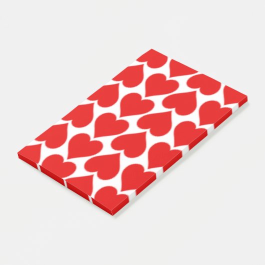 RODE HEART PATTERN POST-IT® NOTES (Schuin)