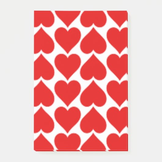 RODE HEART PATTERN POST-IT® NOTES (Voorkant)