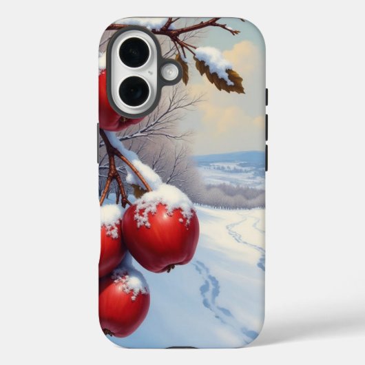 Rode heerlijke appels en sneeuw Case-Mate iPhone case (Achterkant)
