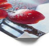 Rode heerlijke appels en sneeuw poster (Hoek)