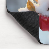 Rode heerlijke appels in de sneeuw muismat (Hoek)