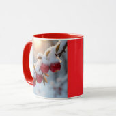 Rode heerlijke appels met sneeuw mok (Voorkant links)