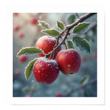 Rode heerlijke appels met sneeuw