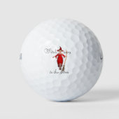 Rode heks golfbal golfballen (Voorkant)