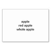 Rode hele appel lees flashcards voor volwassenen kaart (Achterkant)