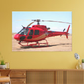 Rode helikopter canvas afdruk (Insitu (Woonkamer))