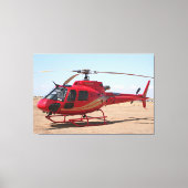 Rode helikopter canvas afdruk (Voorkant)