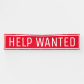 Rode Help Gezochte gebarentbank Spandoek (Horizontaal)