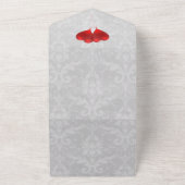 Rode hemdballonnen bruiloft all in one uitnodiging (Buitenkant)