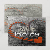 Rode hemdjes aankondigingskaart (Voorkant / Achterkant)