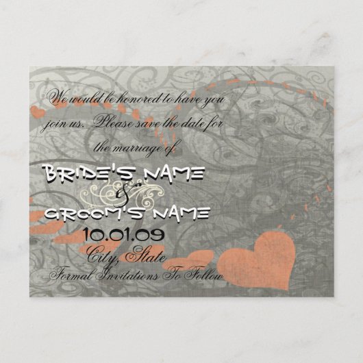 Rode hemdjes aankondigingskaart (Achterkant)