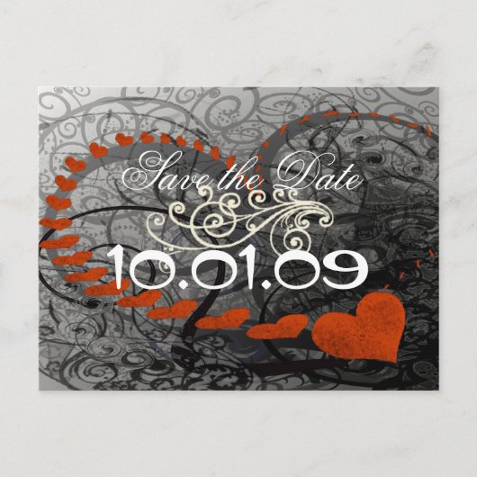 Rode hemdjes aankondigingskaart (Voorkant)