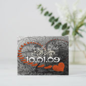 Rode hemdjes aankondigingskaart (Staand voorkant)