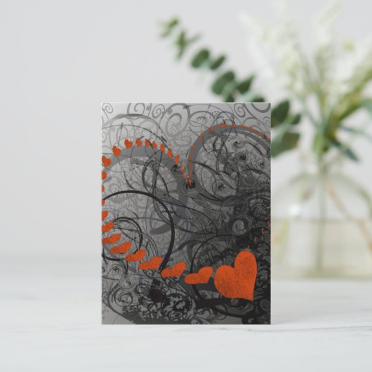 Rode hemdjes briefkaart (Staand voorkant)