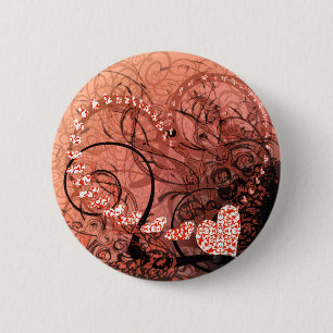 Rode hemdjes ronde button 5,7 cm