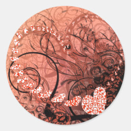 Rode hemdjes ronde sticker