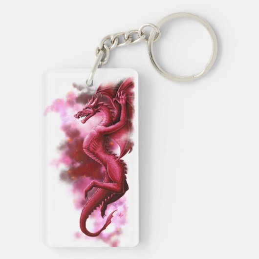 Rode hemel in de ochtend sleutelhanger (achterkant)