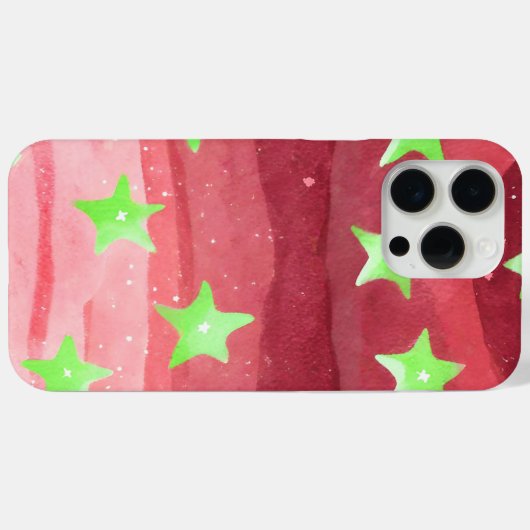 Rode hemel met sterren Case-Mate iPhone case (Achterkant (horizontaal))
