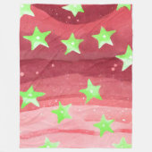 Rode hemel met sterren fleece deken (Voorkant)