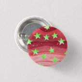 Rode hemel met sterren ronde button 3,2 cm (Voorkant /achterkant)