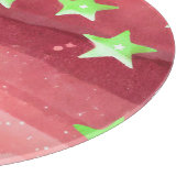 Rode hemel met sterren snijplank (Hoek)