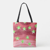Rode hemel met sterren tote bag (Achterkant)