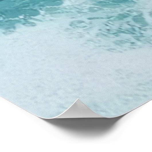 Rode hemel op het zee | AI Art Poster (Hoek)