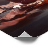 Rode herfst bladeren stoomthee poster (Hoek)