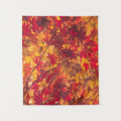 Rode Herfst Bomen Natuur KLEIN Wandkleed (Voorkant)