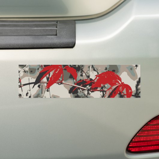 Rode Herfst Bumpersticker (Op auto)