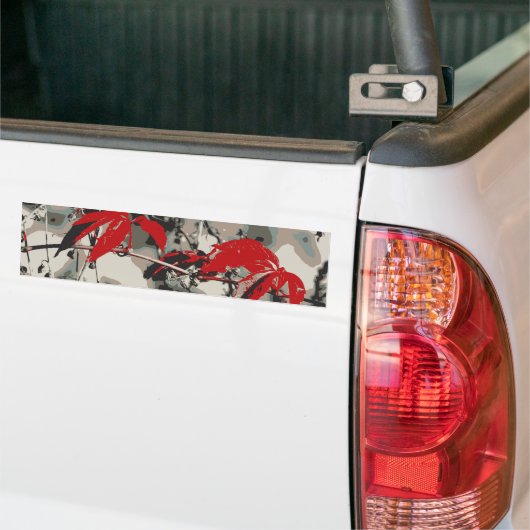 Rode Herfst Bumpersticker (Op Truck)