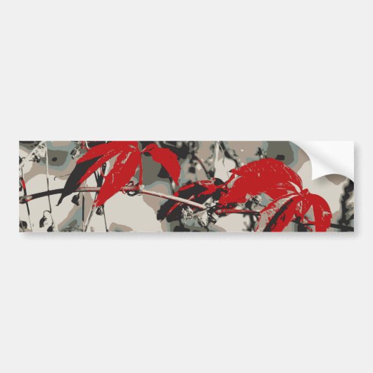Rode Herfst Bumpersticker (Voorkant)