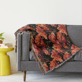 Rode Herfst esdoorn naadloze patroonafbeelding Deken