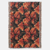 Rode Herfst esdoorn naadloze patroonafbeelding Deken (Voorkant Verticaal)