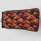 Rode Herfst esdoorn naadloze patroonafbeelding Golfheadcover (Voorkant)