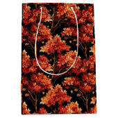 Rode Herfst esdoorn naadloze patroonafbeelding Medium Cadeauzakje (Voorkant)