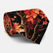 Rode Herfst esdoorn naadloze patroonafbeelding Stropdas (Opgerold)