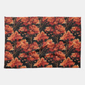 Rode Herfst esdoorn naadloze patroonafbeelding Theedoek (Horizontaal)