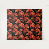 Rode Herfst esdoorn naadloze patroonafbeelding Wandkleed (Voorkant (horizontaal))