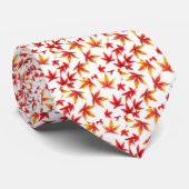 Rode herfst esdoornbladeren stropdas (Opgerold)