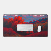 Rode Herfst Forest Desk Mat - Gezellige Herfst Des (Keyboard & Muis)