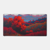 Rode Herfst Forest Desk Mat - Gezellige Herfst Des (Voorkant)