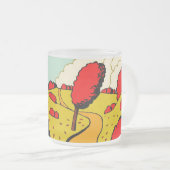 Rode herfst - Gepersonaliseerd Matglas Koffiemok (Voorkant rechts)