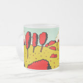 Rode herfst - Gepersonaliseerd Matglas Koffiemok (Voorkant links)