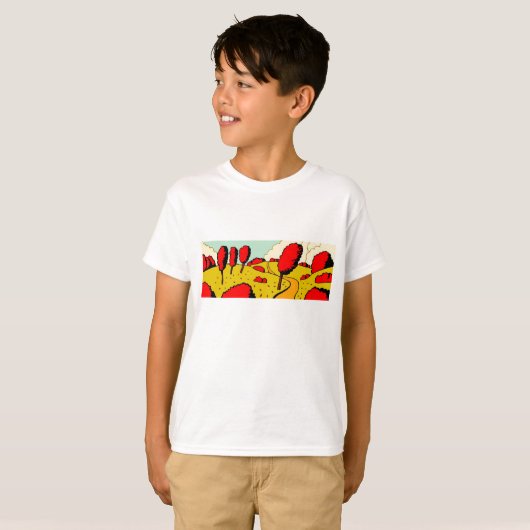 Rode herfst - Gepersonaliseerd T-shirt (Voorkant volledig)