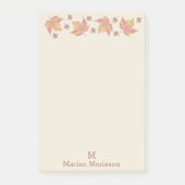 Rode Herfst Herfst Bladeren Eikels Persoonlijk Post-it® Notes (Voorkant)