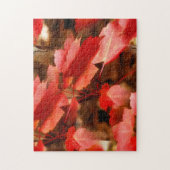 Rode herfst laat olie schilderen Natuur kunst Legpuzzel (Verticaal)