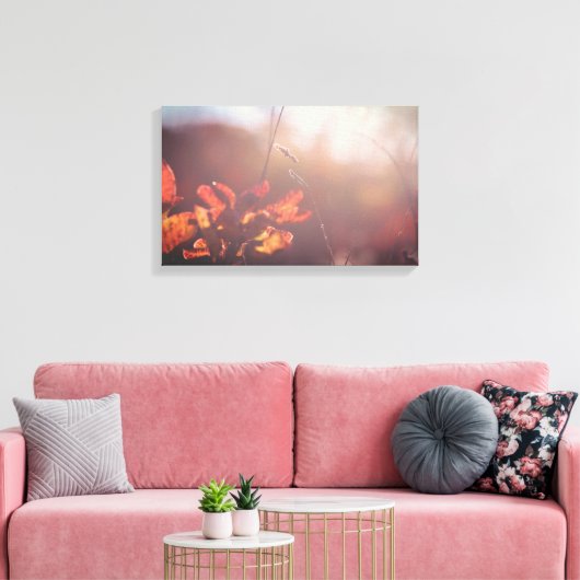 Rode herfst-natuur canvas afdruk (Insitu (Woonkamer))