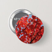 Rode Herfst Ronde Button 5,7 Cm (Voorkant /achterkant)